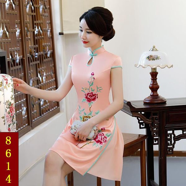 pink cheongsam vintage chinese women elegant dress silk slim short qipao evening vestidos cheongsam for young girls, Red
pink cheongsam vintage chinese women elegant dress silk slim short qipao evening vestidos cheongsam for young girls, Red