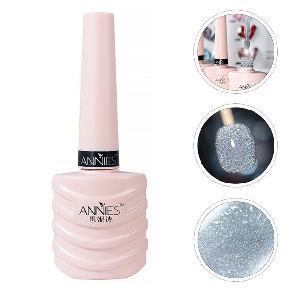nail gel shop polish glue sparkly diamond shimmer effect, Red;pink