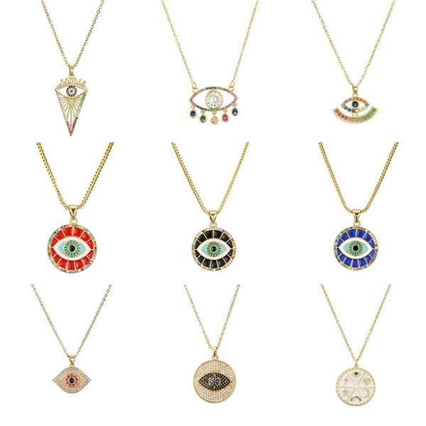 pendant necklaces 2021 gold chain necklace fashion 16 style lucky evil eye for women men colourful cz jewelry gift, Silver
pendant necklaces 2021 gold chain necklace fashion 16 style lucky evil eye for women men colourful cz jewelry gift, Silver