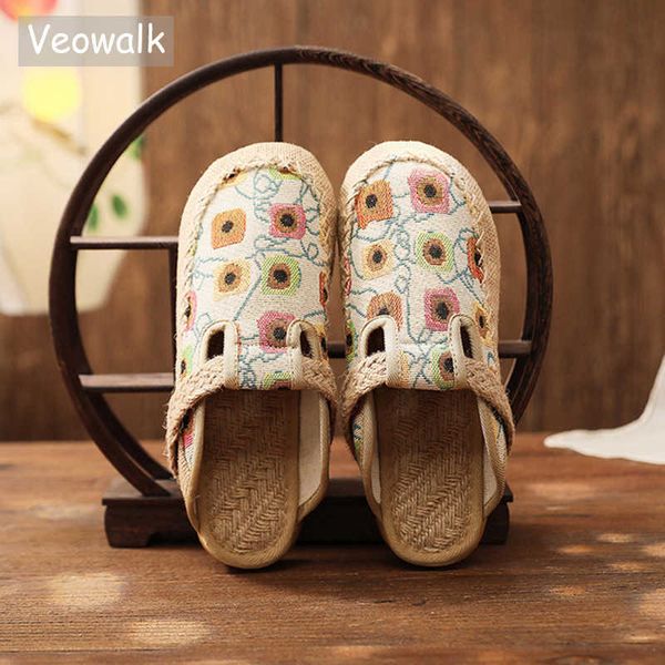 veowalk women linen cotton embroidered flat espadrilles mules platform shoes ladies comfortable close toe slippers black beige h0827
veowalk women linen cotton embroidered flat espadrilles mules platform shoes ladies comfortable close toe slippers black beige h0827