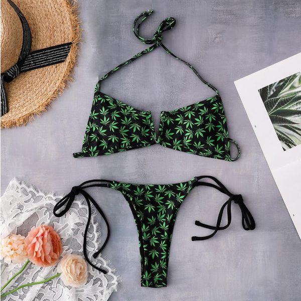 women's swimwear leaf print steel plate gather swimsuit 2021 summer fashion split ladies bikini beach clothing, White;black
women's swimwear leaf print steel plate gather swimsuit 2021 summer fashion split ladies bikini beach clothing, White;black
