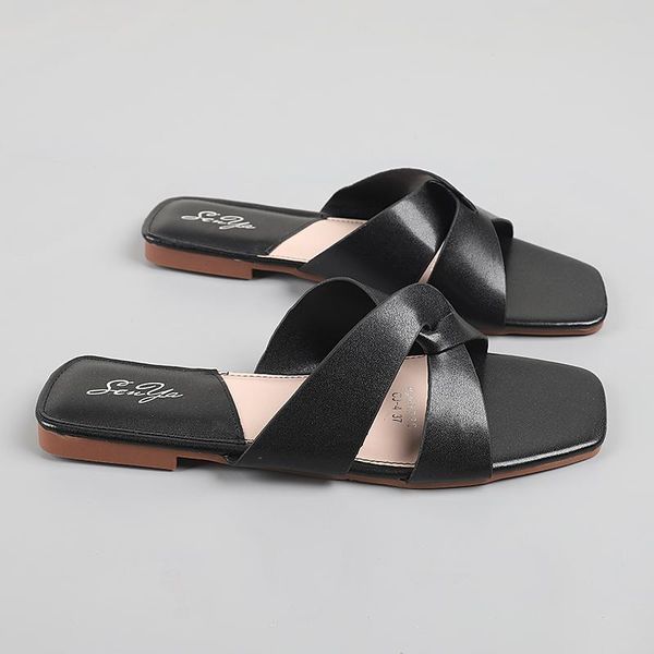 slippers cross-tied female shoes rubber luxury slides low 2021 soft designer flat rome basic pu casual leisure ladies' sli, Black
slippers cross-tied female shoes rubber luxury slides low 2021 soft designer flat rome basic pu casual leisure ladies' sli, Black