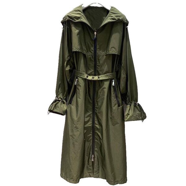 women's trench coats arrival 2021 spring fashion long coat casual butterfly sleeve hooded female vintage zipper outwear, Tan;black
women's trench coats arrival 2021 spring fashion long coat casual butterfly sleeve hooded female vintage zipper outwear, Tan;black