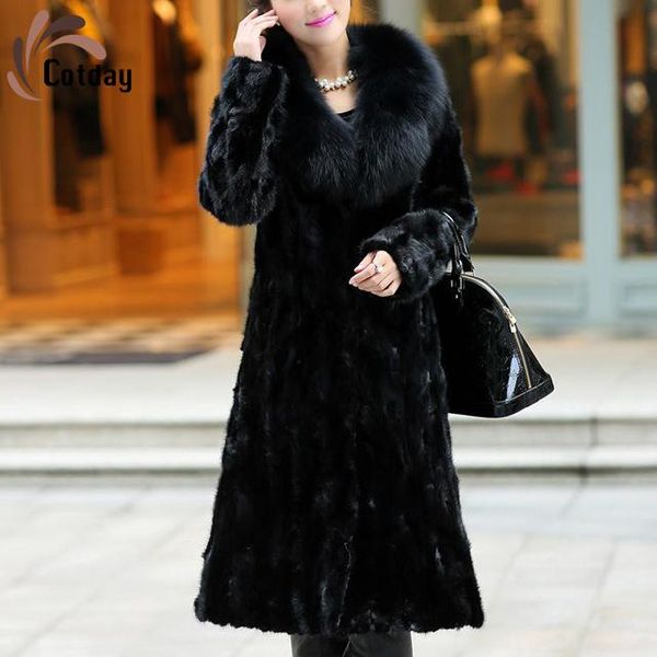 women's fur & faux cotday thick big collar winter warm korean version imitation mink women loose coat show thin long, Black
women's fur & faux cotday thick big collar winter warm korean version imitation mink women loose coat show thin long, Black