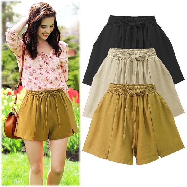 women's shorts summer chiffon plus size women loose clothes high waisted for black korean home female 2021, White;black
women's shorts summer chiffon plus size women loose clothes high waisted for black korean home female 2021, White;black