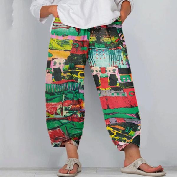 women's pants & capris vintage summer linen women casual harem floral printed elastic waist wide leg female loose trousers plus size, Black;white
women's pants & capris vintage summer linen women casual harem floral printed elastic waist wide leg female loose trousers plus size, Black;white