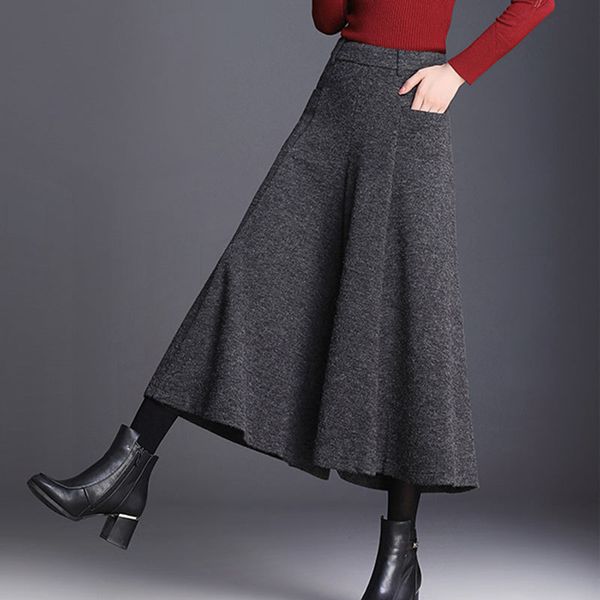 women's baggy legged fall and winter new wool nine hong kong fashion loose waist high flare pants zm35, Black;white
women's baggy legged fall and winter new wool nine hong kong fashion loose waist high flare pants zm35, Black;white