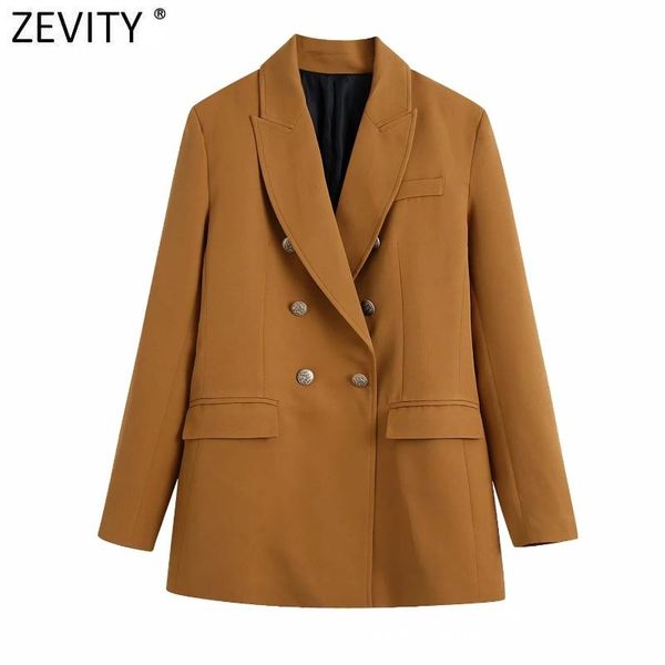 women's suits & blazers zevity 2021 women vintage double breasted solid blazer coat office ladies notched collar outerwear chic brand v, White;black
women's suits & blazers zevity 2021 women vintage double breasted solid blazer coat office ladies notched collar outerwear chic brand v, White;black