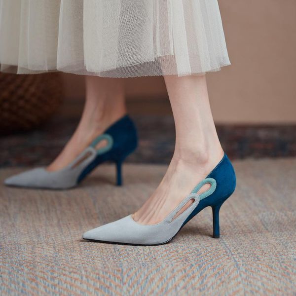 new sheep suede female pumps spring autumn hollow shallow slip-on pumps pointed toe thin heels handmade shoes women size 34-39, Black
new sheep suede female pumps spring autumn hollow shallow slip-on pumps pointed toe thin heels handmade shoes women size 34-39, Black