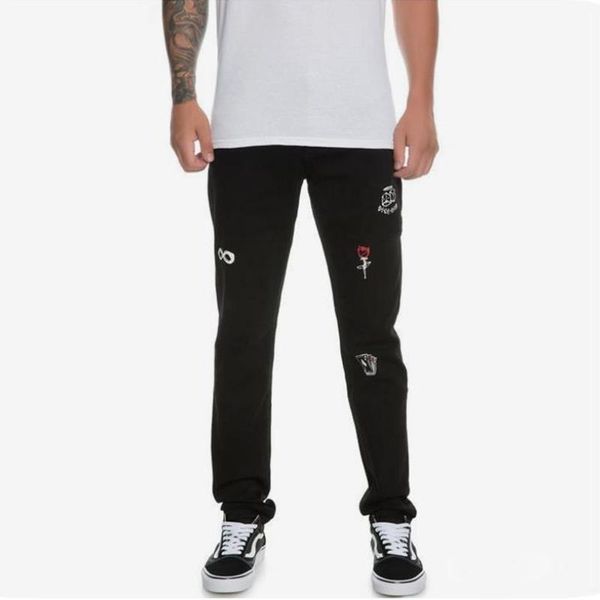 men's jeans biker slim black fashion comfortable thin design pattern printed small feet pants stretchy cowboy, Blue
men's jeans biker slim black fashion comfortable thin design pattern printed small feet pants stretchy cowboy, Blue