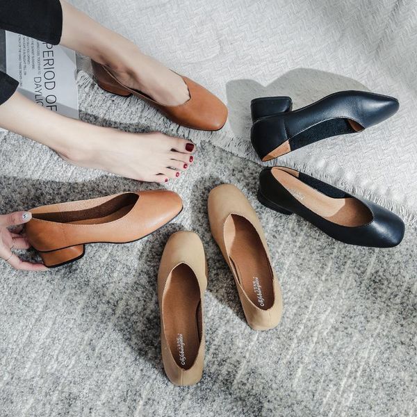 dress shoes 2021 spring/summer selling square women's retro granny casual comfortable thick and single w, Black
dress shoes 2021 spring/summer selling square women's retro granny casual comfortable thick and single w, Black