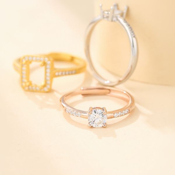 3 style adjustable semi mount ring setting for oval round rectangle stone solid 925 sterling silver women jewelry braid bridesmaid gifts, Slivery;crystal
3 style adjustable semi mount ring setting for oval round rectangle stone solid 925 sterling silver women jewelry braid bridesmaid gifts, Slivery;crystal