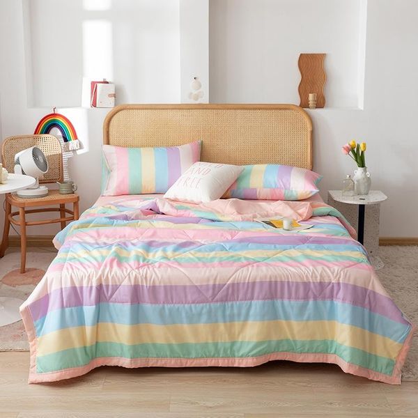 comforters & sets rainbow kawaii summer quilt soft breathable comfortable blanket bedspread colourful plaid sofa bed cover queen size home d
comforters & sets rainbow kawaii summer quilt soft breathable comfortable blanket bedspread colourful plaid sofa bed cover queen size home d