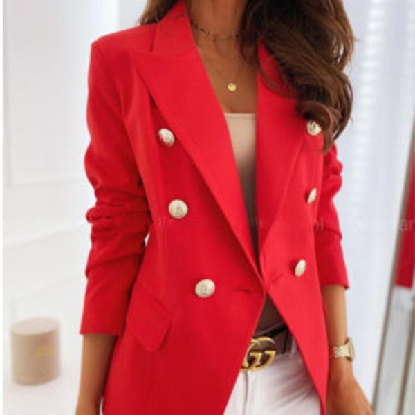 women's suits & blazers fashion double-breasted button woman simple solid suit collar tailored coat autumn long sleeve trailored, White;black
women's suits & blazers fashion double-breasted button woman simple solid suit collar tailored coat autumn long sleeve trailored, White;black