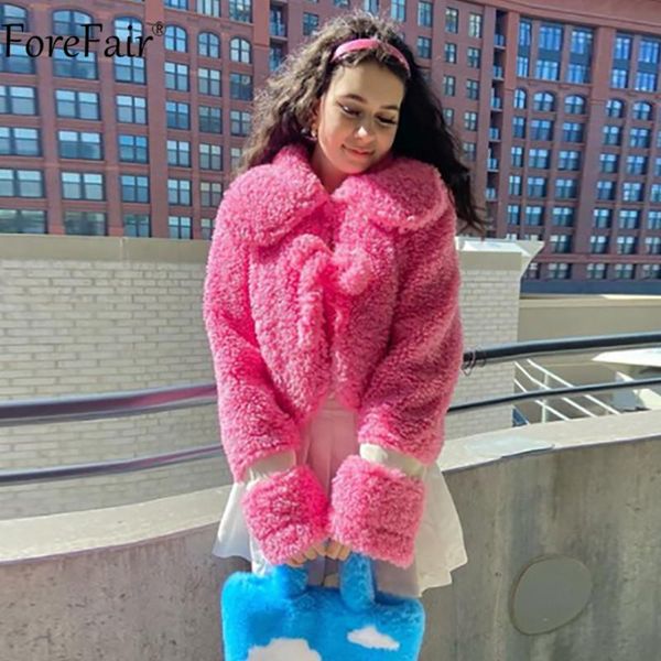 women's jackets forefair 2021 autumn winter fur faux cropped coat women green y2k turn down vintage oversized outwear fashion, Black;brown
women's jackets forefair 2021 autumn winter fur faux cropped coat women green y2k turn down vintage oversized outwear fashion, Black;brown