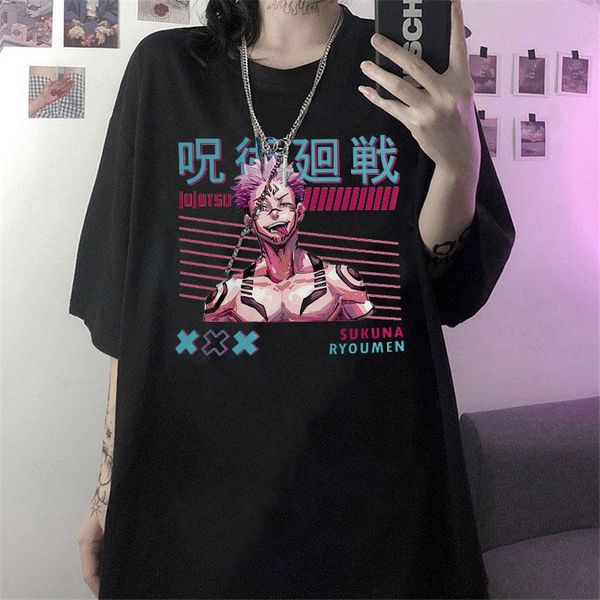 women's t-shirt janpanese anime jujutsu kaisen t shirt for girls women e girl kawaii cute harajuku y2k japan oversized femme gojo, White
women's t-shirt janpanese anime jujutsu kaisen t shirt for girls women e girl kawaii cute harajuku y2k japan oversized femme gojo, White