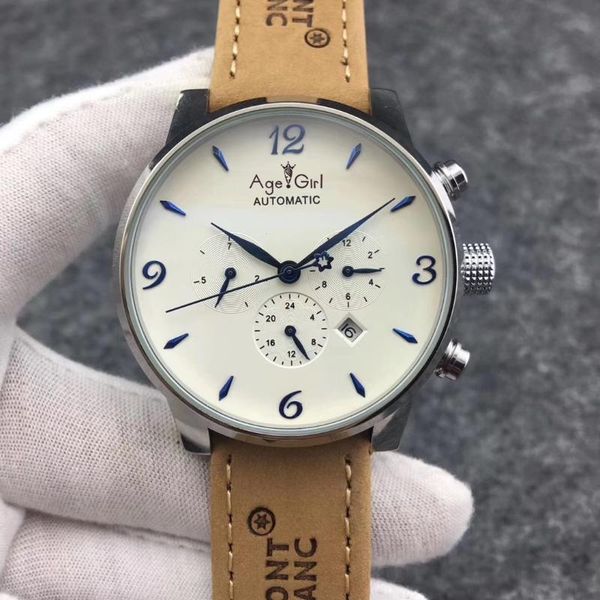 wristwatches men automatic mechanical watch stainless steel black brown leather blue luminous sapphire, Slivery;brown
wristwatches men automatic mechanical watch stainless steel black brown leather blue luminous sapphire, Slivery;brown