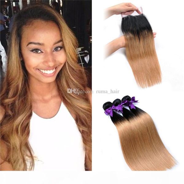 two tone colored ombre hair with lace closure silk straight peruvian virgin human hair bundles with lace closure 4pcs lot, Black;brown
two tone colored ombre hair with lace closure silk straight peruvian virgin human hair bundles with lace closure 4pcs lot, Black;brown