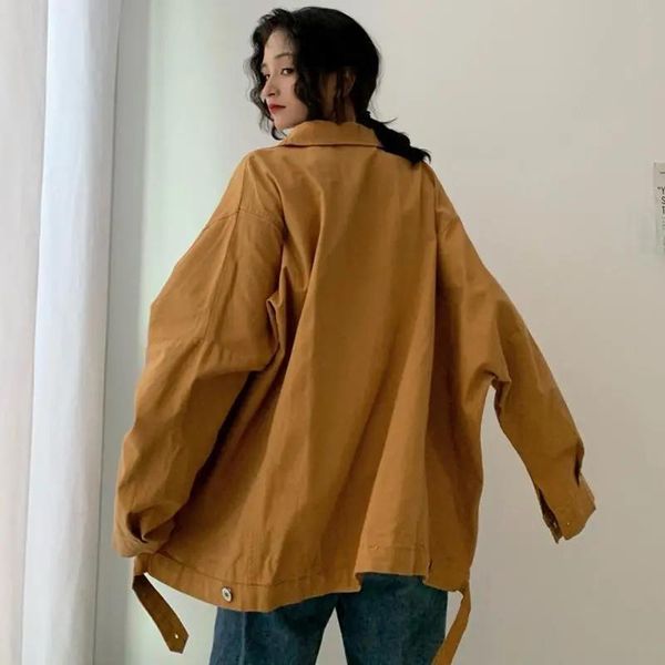 women's vests shirt jacket spring autumn long sleeve retro lazy oversize all match blouse women casual coat streetwear, Black;white
women's vests shirt jacket spring autumn long sleeve retro lazy oversize all match blouse women casual coat streetwear, Black;white