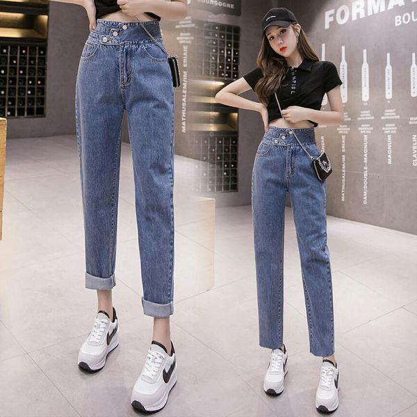 women's brim 2021 fall new korean version a high waist, straight leg pants are thin with nine stitches, hare female jeans. vos6, Blue
women's brim 2021 fall new korean version a high waist, straight leg pants are thin with nine stitches, hare female jeans. vos6, Blue