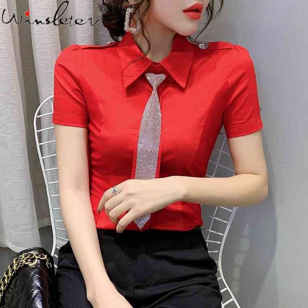 women's blouses & shirts summer european clothes blouse fashion ol shoulder board shiny diamonds with tie button cardigan top, White
women's blouses & shirts summer european clothes blouse fashion ol shoulder board shiny diamonds with tie button cardigan top, White