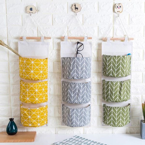 storage boxes & bins 3 pockets hanging bag wall mounted wardrobe sundries cotton linen bathroom toiletry home decor
storage boxes & bins 3 pockets hanging bag wall mounted wardrobe sundries cotton linen bathroom toiletry home decor