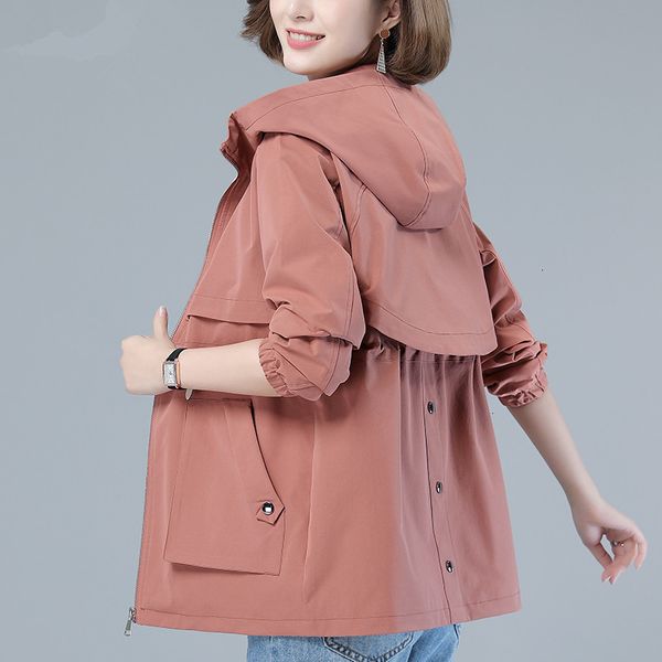 women's jackets spring autumn windbreaker women hooded coat plus size nipper outerwear casual wild female jacket loose c btiz, Black;brown
women's jackets spring autumn windbreaker women hooded coat plus size nipper outerwear casual wild female jacket loose c btiz, Black;brown
