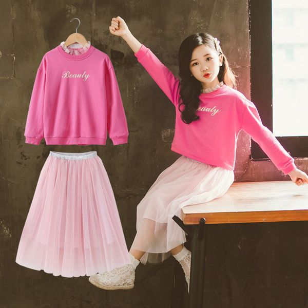 ensemble vtements filles, mode printemps-automne, en coton, rose, sweat-shirt + jupes lacets, tenue pour bb de 12 ans, White
ensemble vtements filles, mode printemps-automne, en coton, rose, sweat-shirt + jupes lacets, tenue pour bb de 12 ans, White