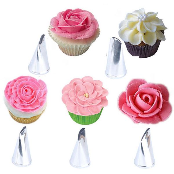 baking & pastry tools 5 pcs/set stainless steel rose petal cake cream cookie nozzle piping tips diy mold decorating
baking & pastry tools 5 pcs/set stainless steel rose petal cake cream cookie nozzle piping tips diy mold decorating
