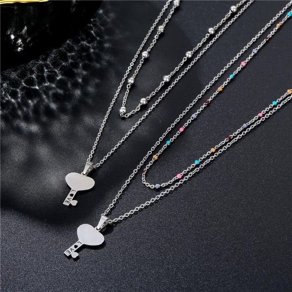 chokers 304 stainless steel necklace ins heart key pendants chain accessories wholesale love collarbone jewelry gifts, Golden;silver
chokers 304 stainless steel necklace ins heart key pendants chain accessories wholesale love collarbone jewelry gifts, Golden;silver