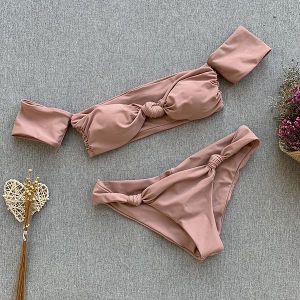 women's swimwear 2021 pink knotted bikini set women butterfly sleeve swimsuit bikinis maillot de bain feme beachwear biquini, White;black
women's swimwear 2021 pink knotted bikini set women butterfly sleeve swimsuit bikinis maillot de bain feme beachwear biquini, White;black