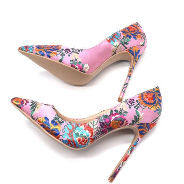 dress shoes stiletto 12cm 10cm 8cm chinese flower high heel pumps pointed toe celebrity women, Black
dress shoes stiletto 12cm 10cm 8cm chinese flower high heel pumps pointed toe celebrity women, Black