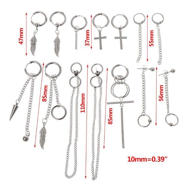 earrings & necklace 14 pcs/set arrival trendy jewelry stainless steel korean fashion personality for men women boys party hip hop, Silver
earrings & necklace 14 pcs/set arrival trendy jewelry stainless steel korean fashion personality for men women boys party hip hop, Silver