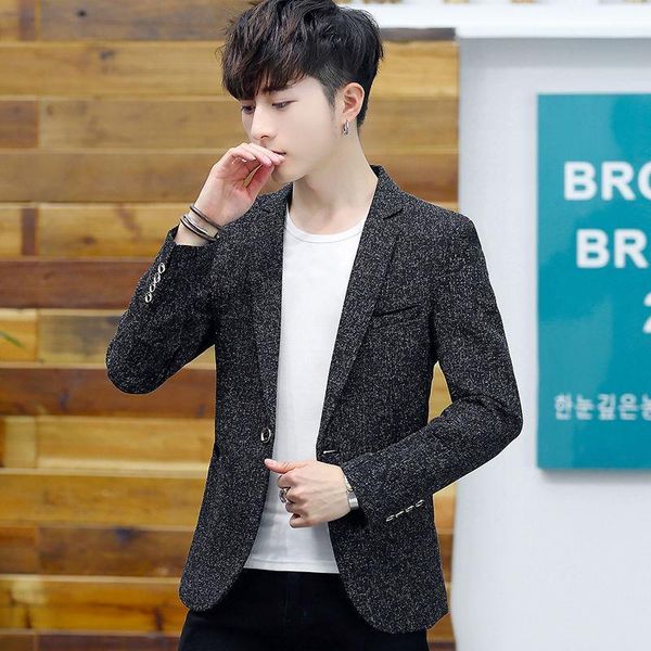 men's suit spring and autumn korean style trendy slim jacket youth handsome casual small suits & blazers, White;black
men's suit spring and autumn korean style trendy slim jacket youth handsome casual small suits & blazers, White;black