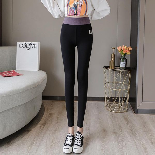 women's leggings winter warm high elastic thickened plus velvet stretch waist thin legging pants, Black
women's leggings winter warm high elastic thickened plus velvet stretch waist thin legging pants, Black