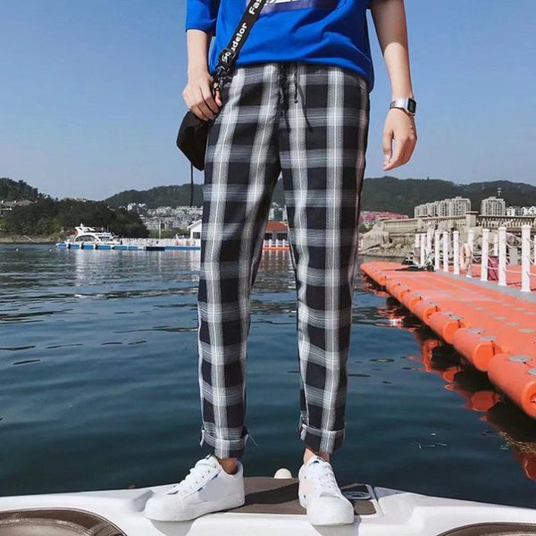 men's pants spring plaid harem korean slim fit casual male chi trousers 2021 pencil hip hop bodybuilding, Black
men's pants spring plaid harem korean slim fit casual male chi trousers 2021 pencil hip hop bodybuilding, Black