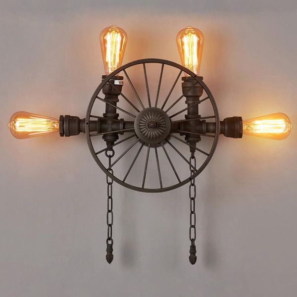 wall lamp retro american industrial vintage light balcony restaurant bar iron wheel water pipe sconce
wall lamp retro american industrial vintage light balcony restaurant bar iron wheel water pipe sconce