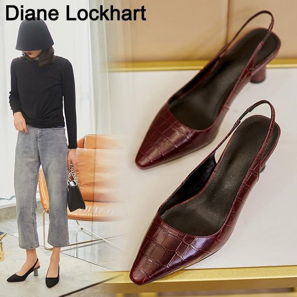 dress shoes spring women high heels slingback pointed toe pumps croco-effect female summer party genuine leather sandals, Black
dress shoes spring women high heels slingback pointed toe pumps croco-effect female summer party genuine leather sandals, Black