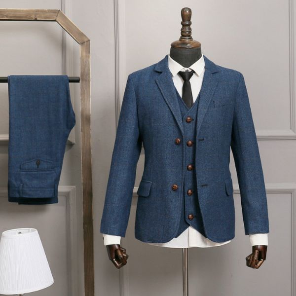 blue harringbone wedding tuxedos suit men set slim fit custom groomsmen suits for business party dinner prom jacket pants 3 piece (jacket+ve, Black;gray
blue harringbone wedding tuxedos suit men set slim fit custom groomsmen suits for business party dinner prom jacket pants 3 piece (jacket+ve, Black;gray