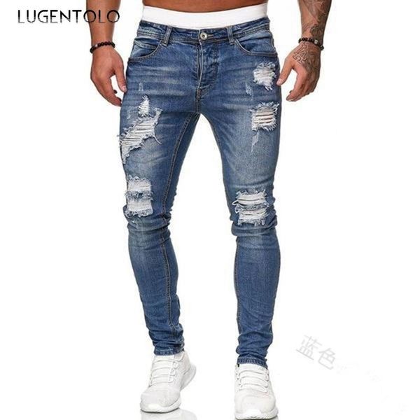 men's jeans hole men skinny fashion casual trousers ripped thin spring street mid waist straight long pencil lugentolo, Blue
men's jeans hole men skinny fashion casual trousers ripped thin spring street mid waist straight long pencil lugentolo, Blue