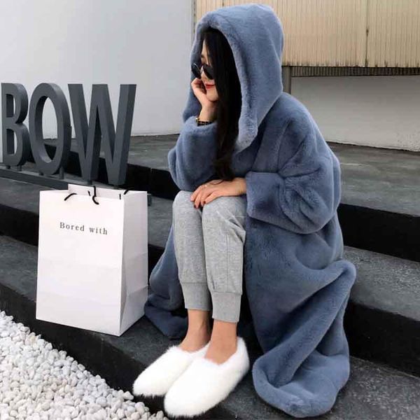women's fur & faux 2021 winter korean style imitation mink thicken loose plush hooded long outercoat clothing warm cotton coat, Black
women's fur & faux 2021 winter korean style imitation mink thicken loose plush hooded long outercoat clothing warm cotton coat, Black