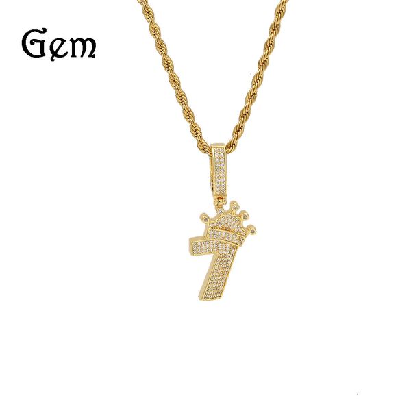 hip hop personalized digital crown pendant necklace micro inlaid men's pendant necklace, Silver
hip hop personalized digital crown pendant necklace micro inlaid men's pendant necklace, Silver