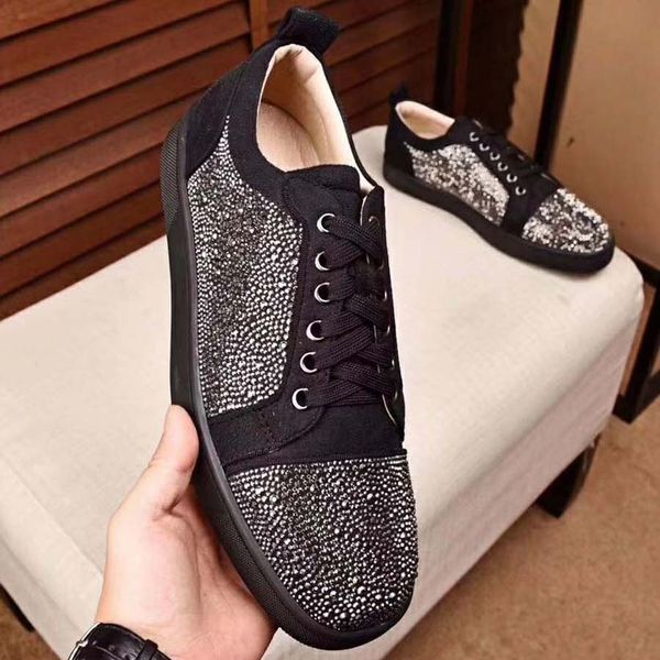 men women designer shoes leather loafers luxury sneakers mens shoe rivet cowhide casual silver size 35-46 with box, Black
men women designer shoes leather loafers luxury sneakers mens shoe rivet cowhide casual silver size 35-46 with box, Black