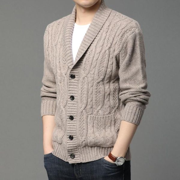 men's sweaters autumn winter fashion wool solid knitted sweater male korean style long-sleeved casual warm thick cardigan s5, White;black
men's sweaters autumn winter fashion wool solid knitted sweater male korean style long-sleeved casual warm thick cardigan s5, White;black