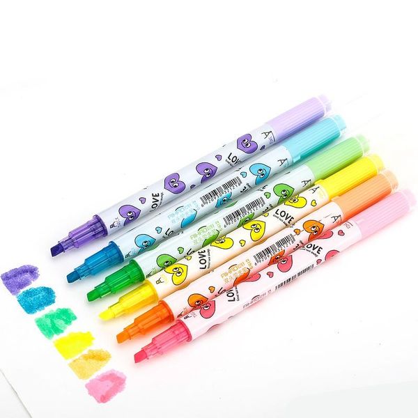 highlighters 6 pcs/lot good luck highlighter pen dual-side marker oblique liner caneta neon stationery office material school supplies f688, Black;red
highlighters 6 pcs/lot good luck highlighter pen dual-side marker oblique liner caneta neon stationery office material school supplies f688, Black;red