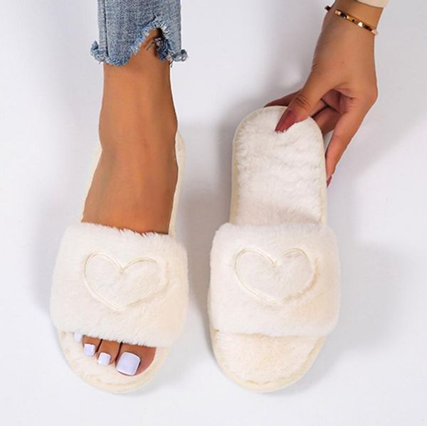 slippers fashion women's casual shoes breathable outdoor pure color love heart plush bedroom non-slip soft floor, Black
slippers fashion women's casual shoes breathable outdoor pure color love heart plush bedroom non-slip soft floor, Black