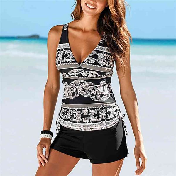 two piece swimwear women plus size tankini swimsuits with shorts v neck tankinis set swim wear black print bathing suit 2xl 210716, White;black
two piece swimwear women plus size tankini swimsuits with shorts v neck tankinis set swim wear black print bathing suit 2xl 210716, White;black