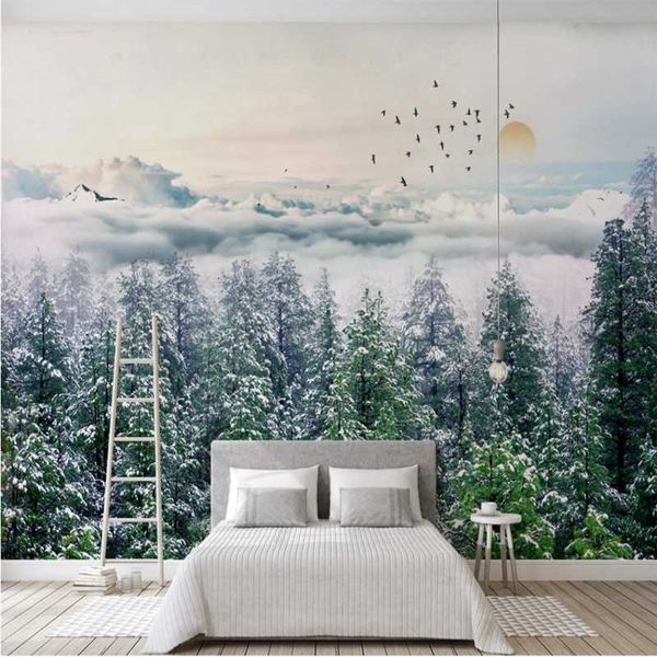 custom 3d wallpaper murals nordic style foggy pine clouds misty snow background wall paper mural
custom 3d wallpaper murals nordic style foggy pine clouds misty snow background wall paper mural