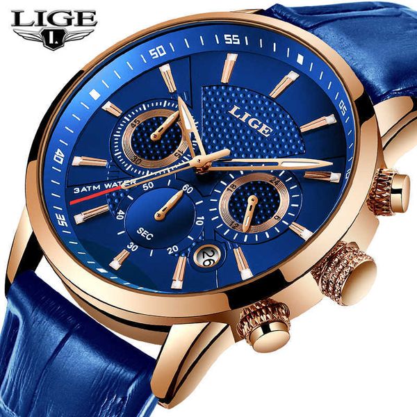 mens watches lige brand luxury leather casual quartz watch men sport waterproof clock blue watch relogio masculino 210527, Slivery;brown
mens watches lige brand luxury leather casual quartz watch men sport waterproof clock blue watch relogio masculino 210527, Slivery;brown
