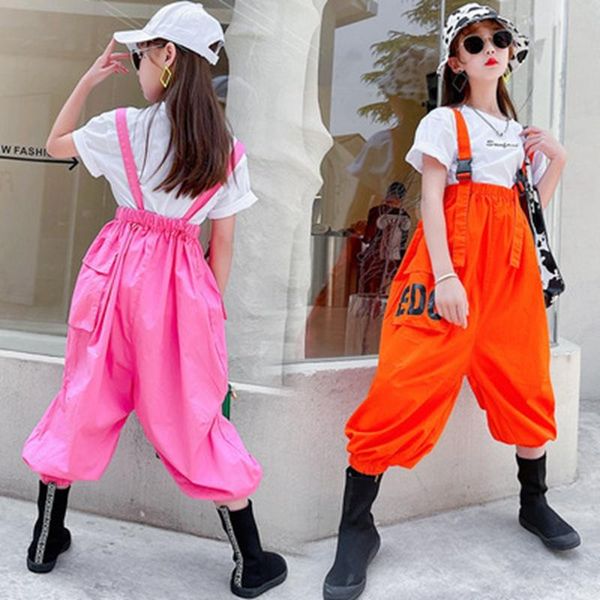 clothing sets kids girls fashion bib sports clothes suit summer korean loose pants 2pcs tracksuit for teenage little outfits, White
clothing sets kids girls fashion bib sports clothes suit summer korean loose pants 2pcs tracksuit for teenage little outfits, White